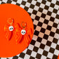 Skull Bow Earrings | Clay Halloween Earrings