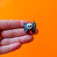 Skull Bow Studs | Clay Halloween Earrings