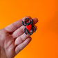 Black Widow Earrings | Clay Halloween Earrings