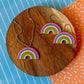 Pinky Rainbow Necklace and Earrings
