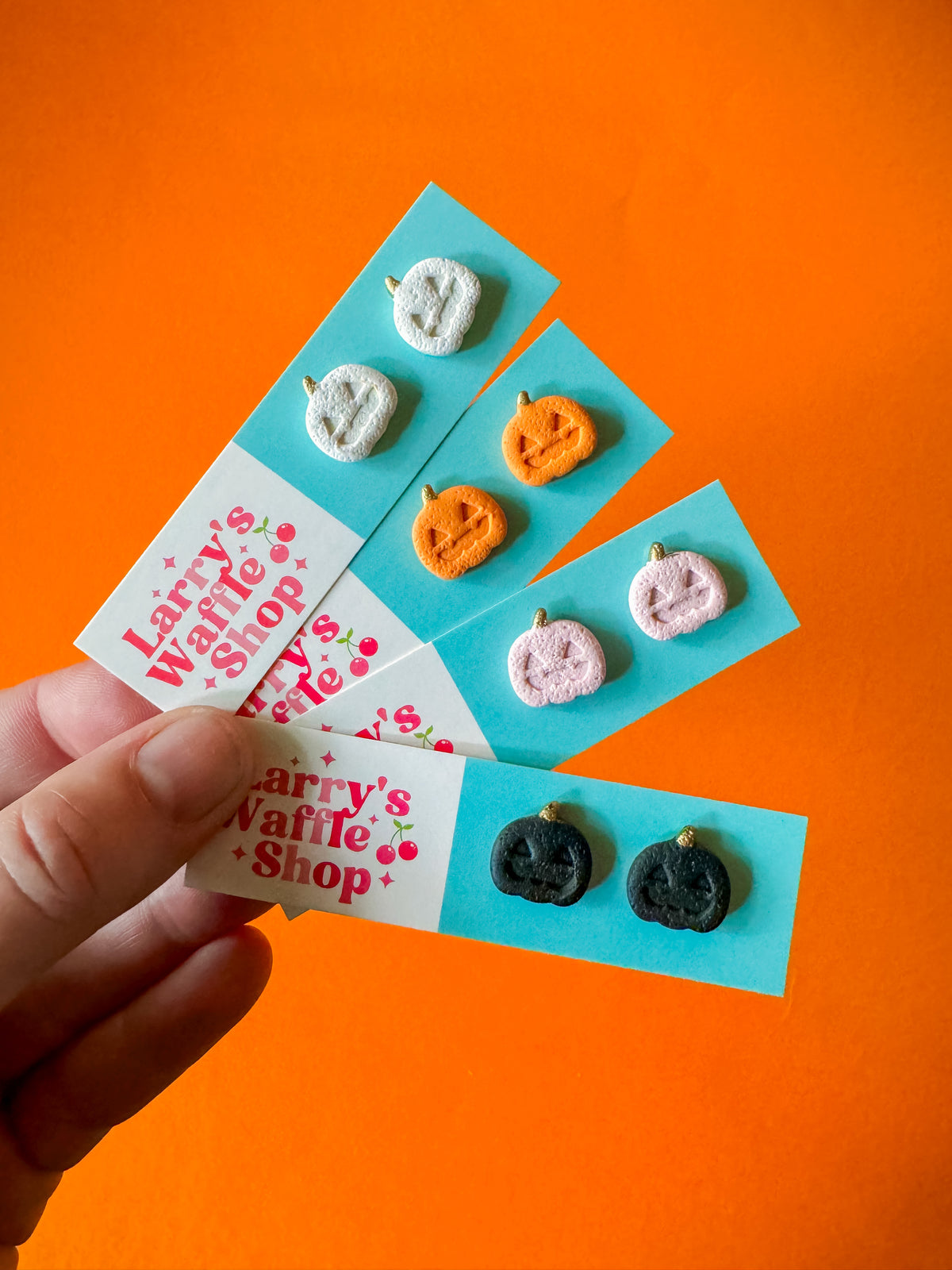 Pumpkin Stud Earrings | Clay Halloween Earrings