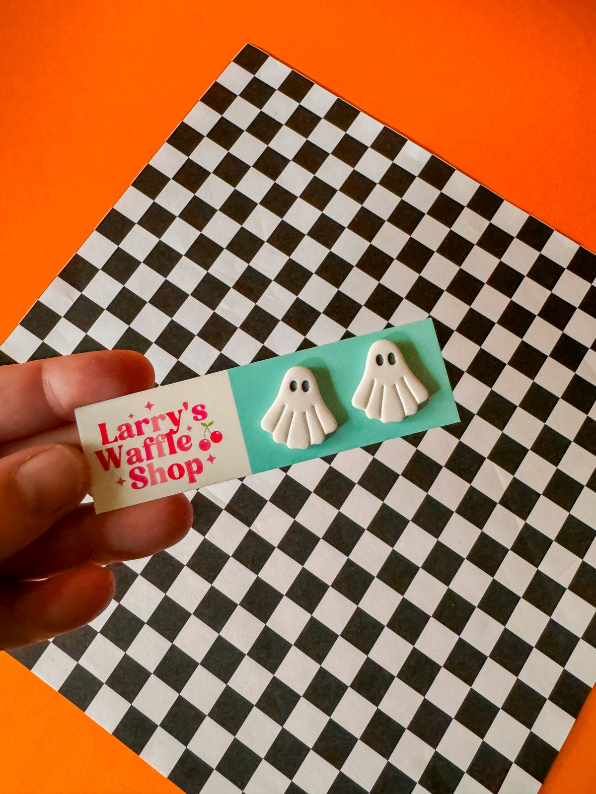 Ghost Stud Earrings | Clay Halloween Earrings