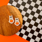 Ghost Cat Earrings | Clay Halloween Earrings