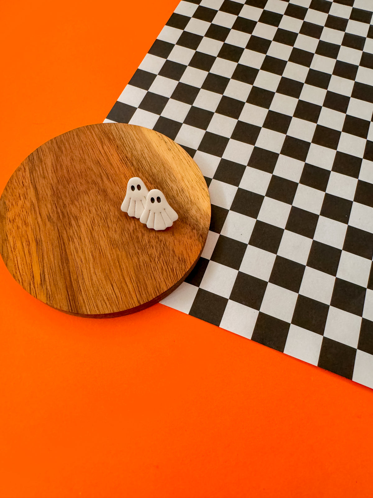 Ghost Stud Earrings | Clay Halloween Earrings