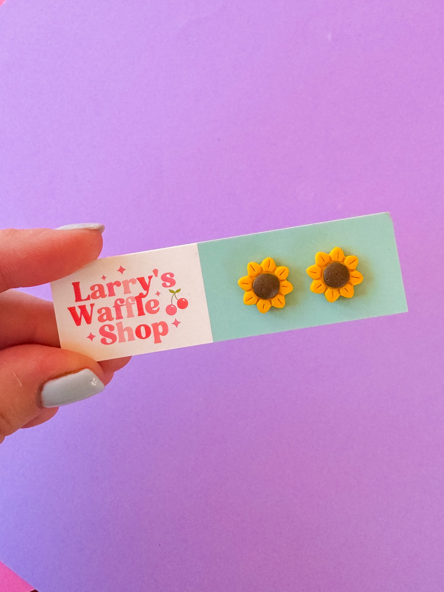 Sunflower Studs | Clay Earrings