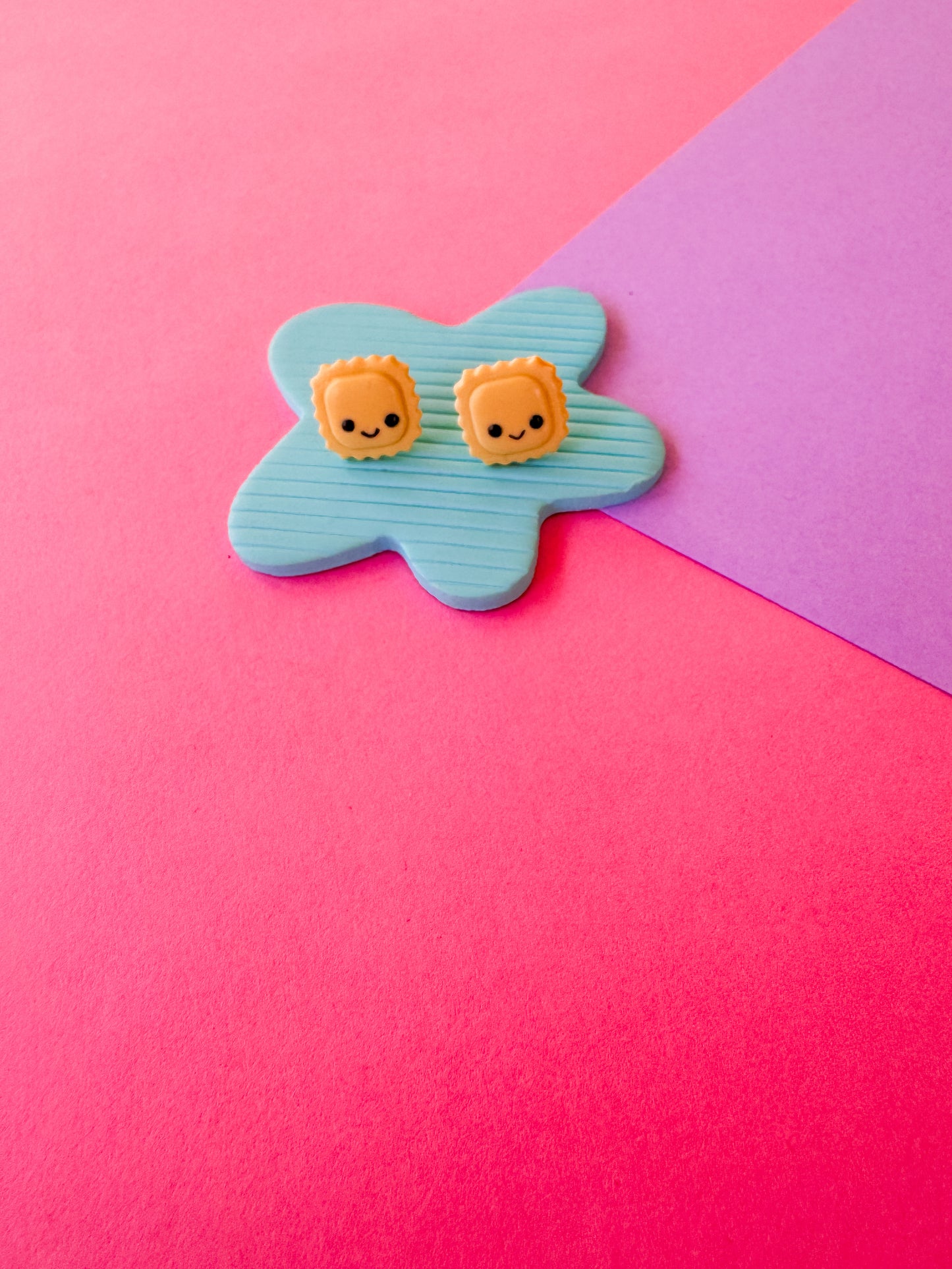 Ravioli Studs | Clay Earrings