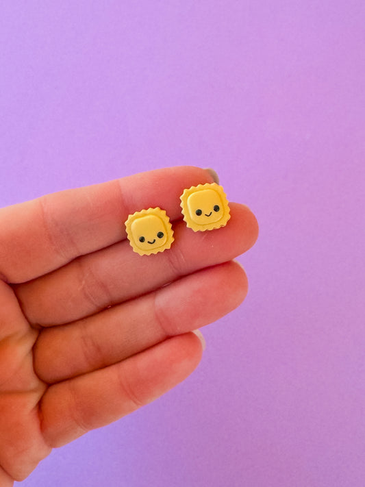 Ravioli Studs | Clay Earrings