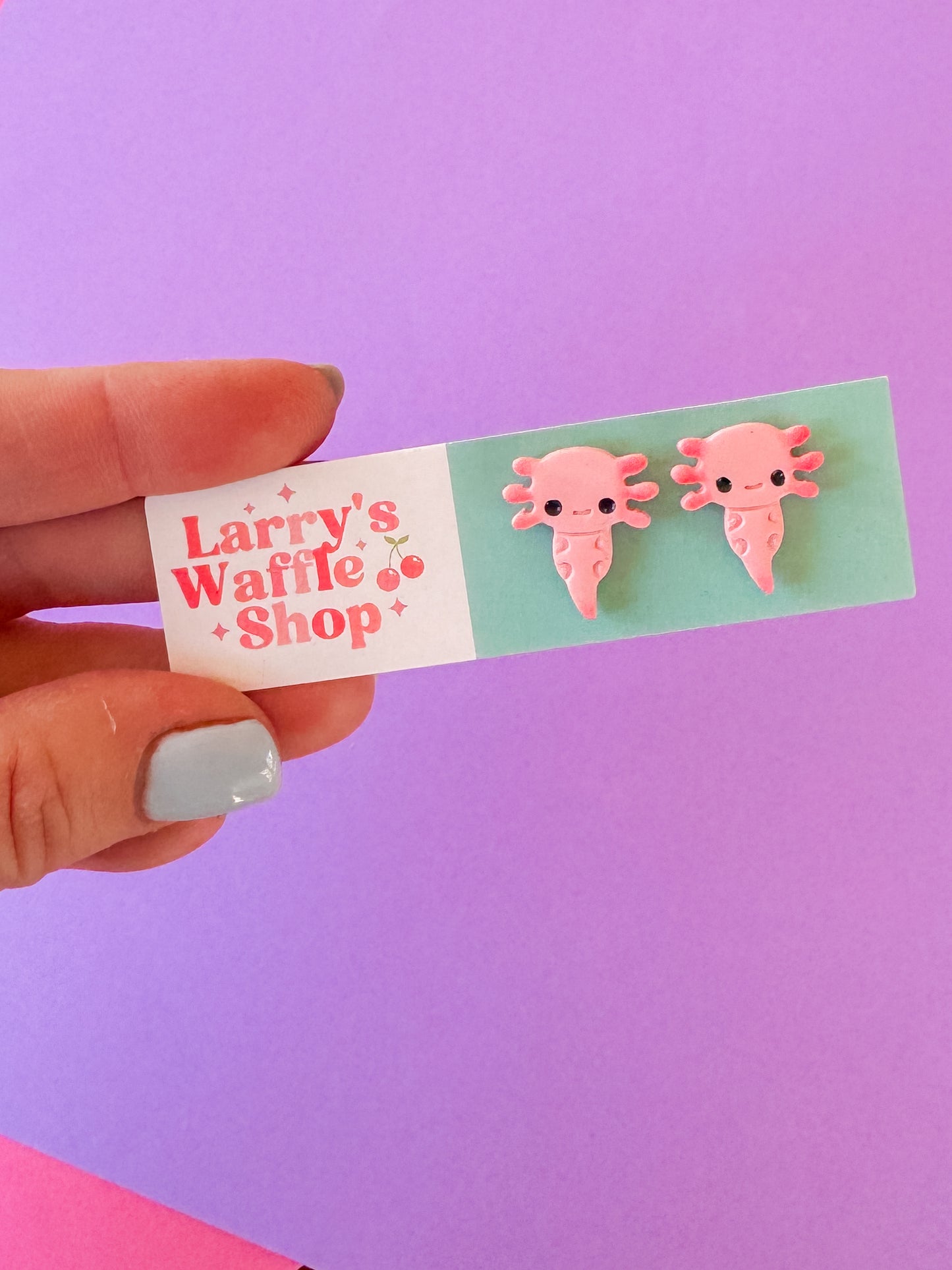 Axolotl Stud Earrings | Clay Earrings