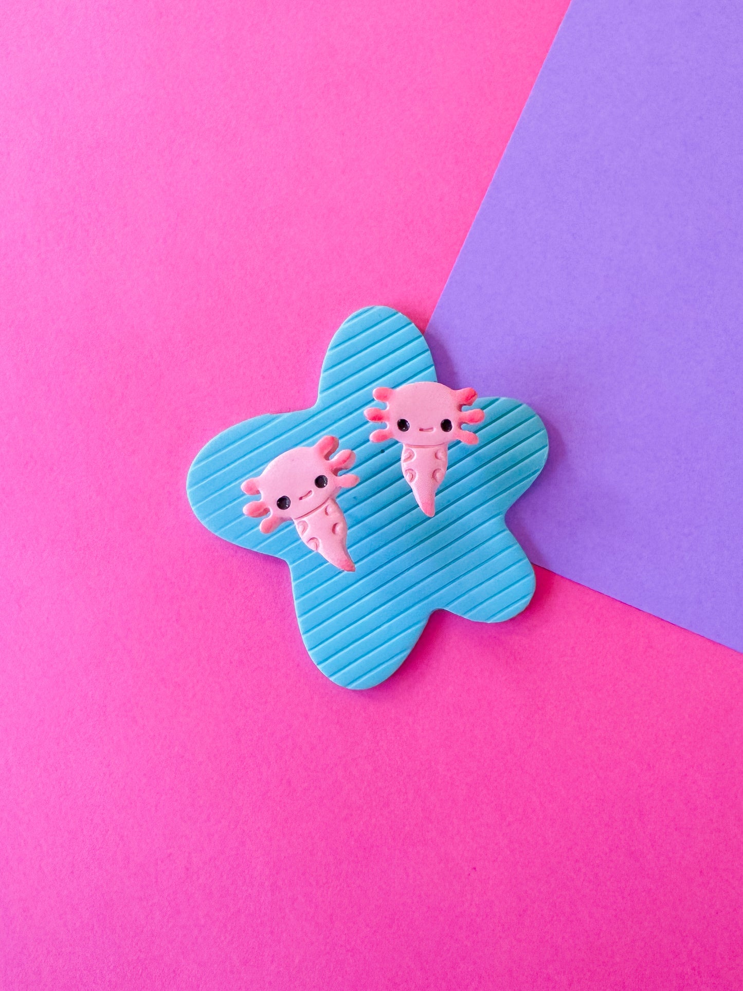 Axolotl Stud Earrings | Clay Earrings