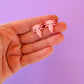 Axolotl Stud Earrings | Clay Earrings