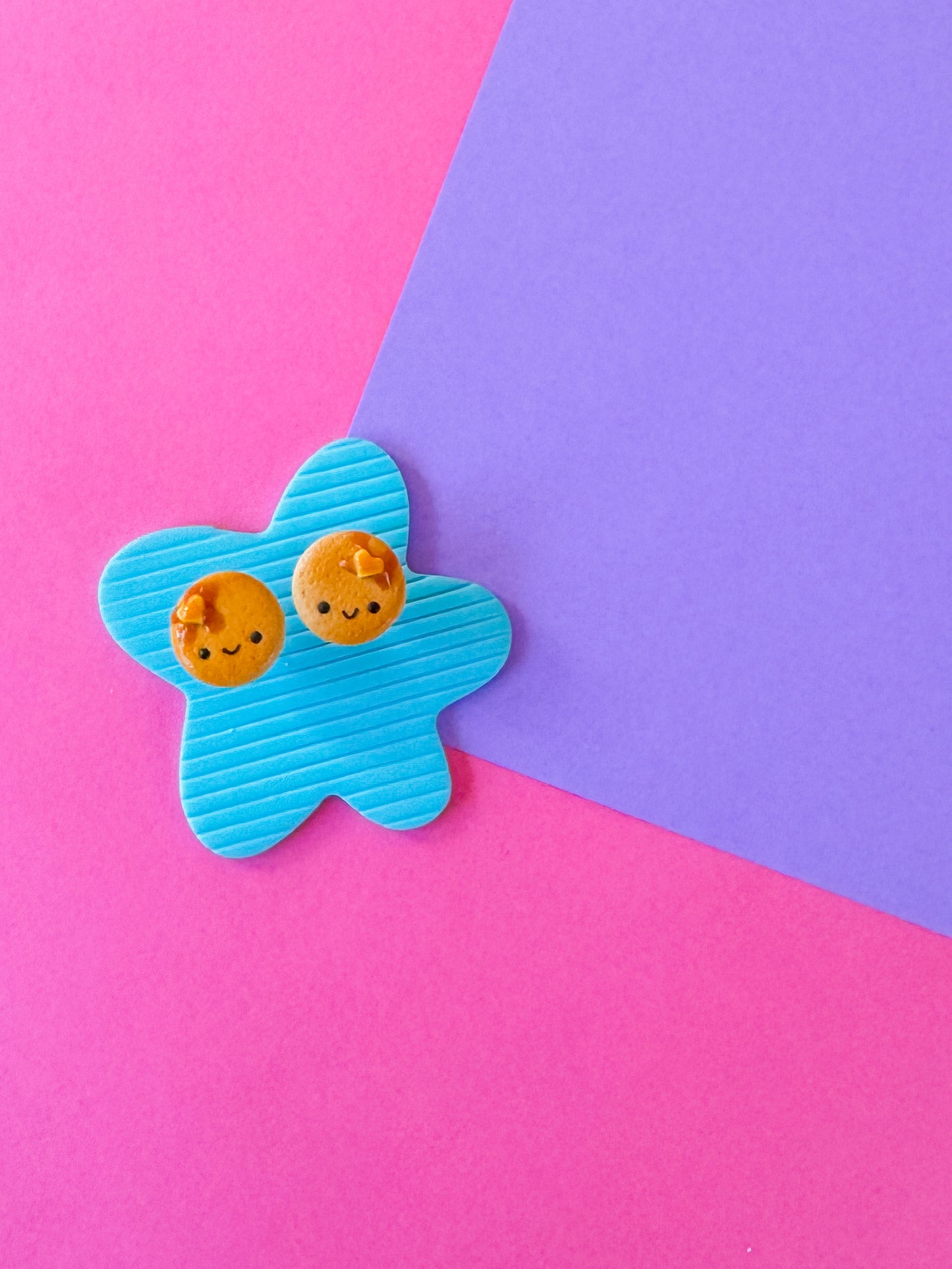 Pancake Studs | Clay Earrings