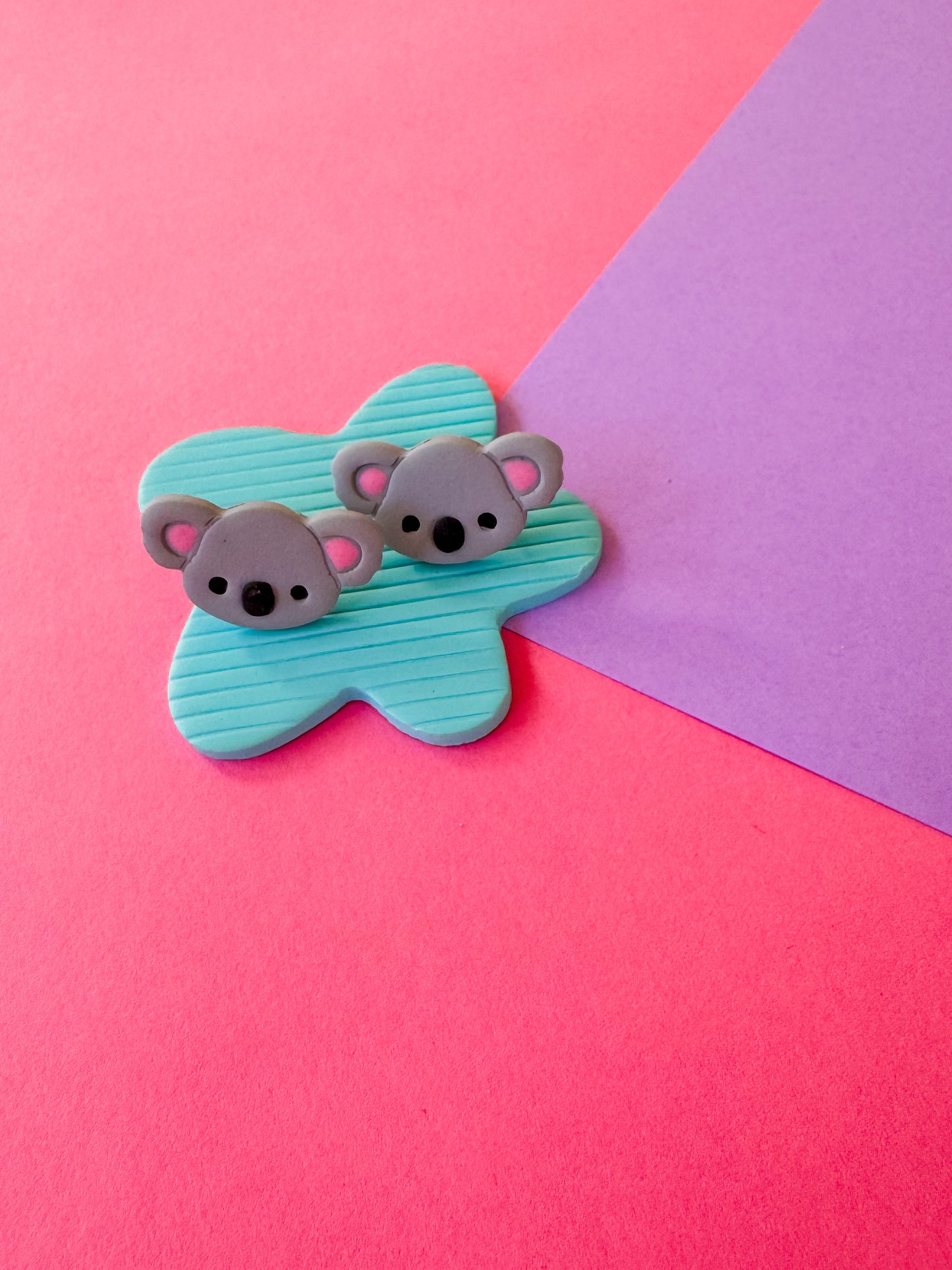 Koala Stud Earrings | Clay Earrings