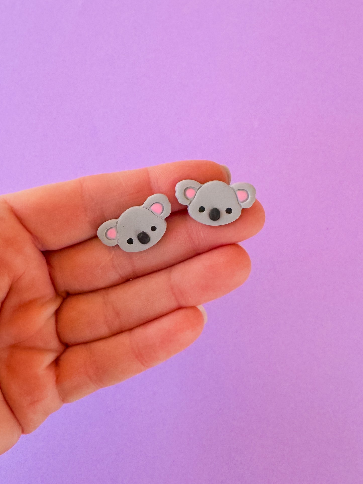 Koala Stud Earrings | Clay Earrings