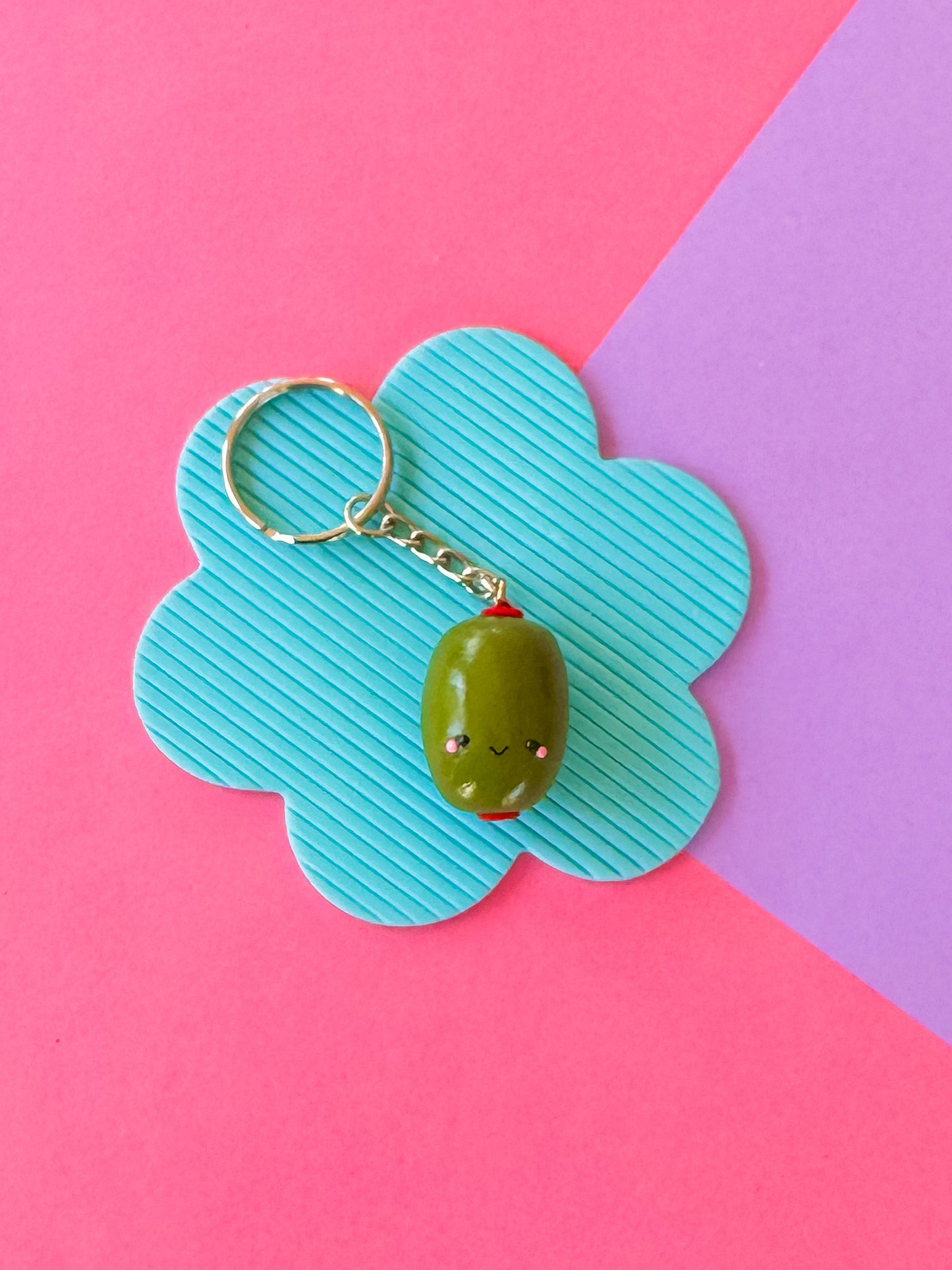 Olive Keychain | Clay Keychain