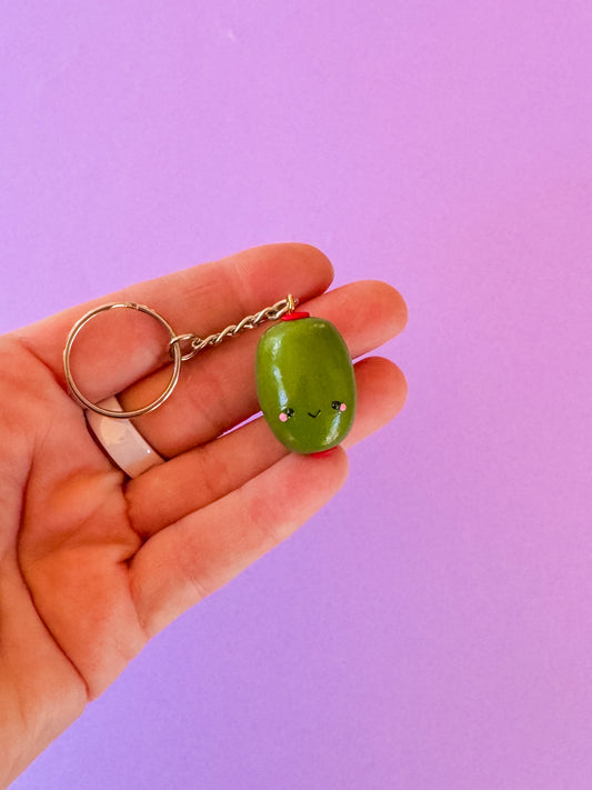 Olive Keychain | Clay Keychain