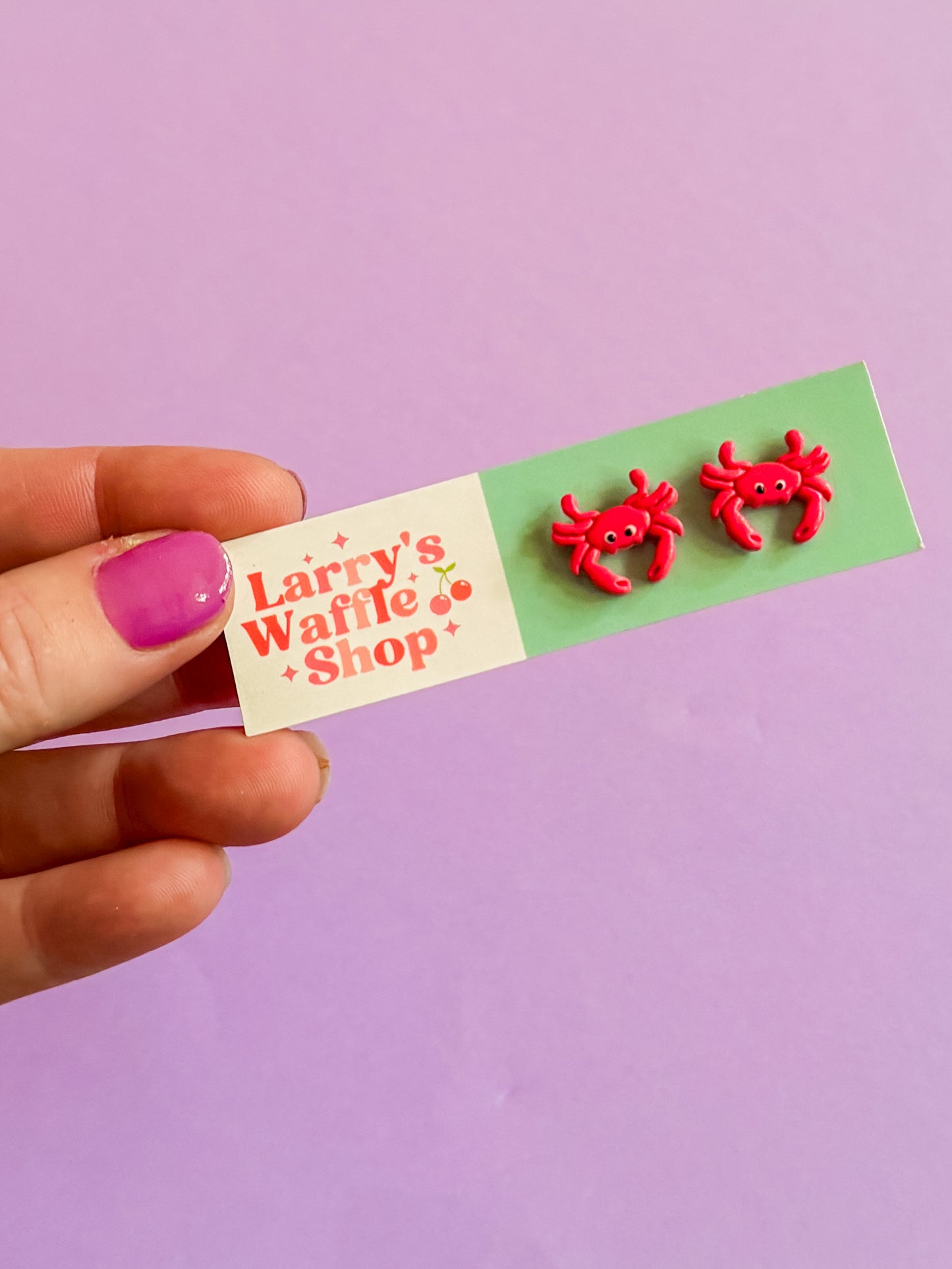 Crab Stud Earrings | Clay Earrings