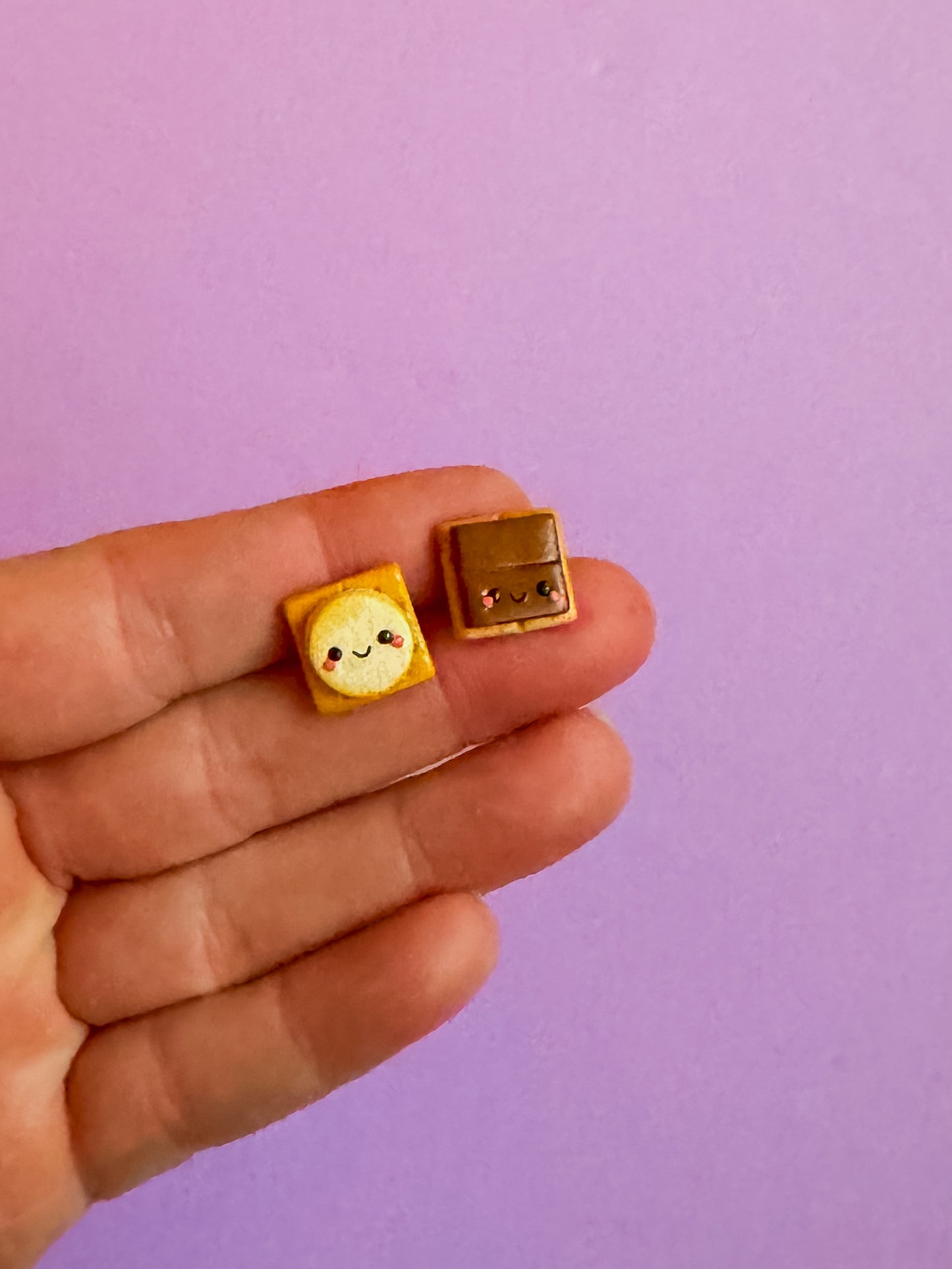 Georgia S’more Studs - Clay Stud Earrings