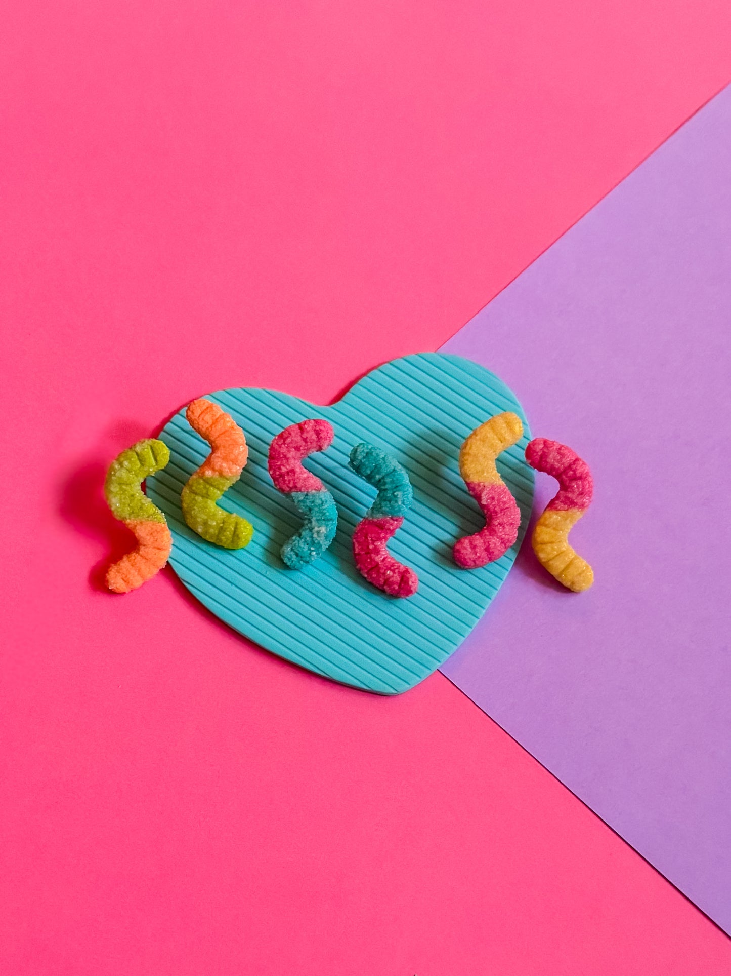 Pip’s Sour Gummy Worm Earrings - Sour Candy Earrings