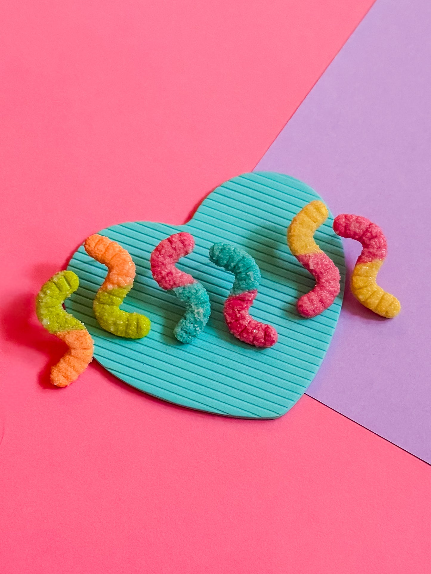 Pip’s Sour Gummy Worm Earrings - Sour Candy Earrings