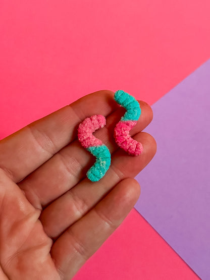 Pip’s Sour Gummy Worm Earrings - Sour Candy Earrings