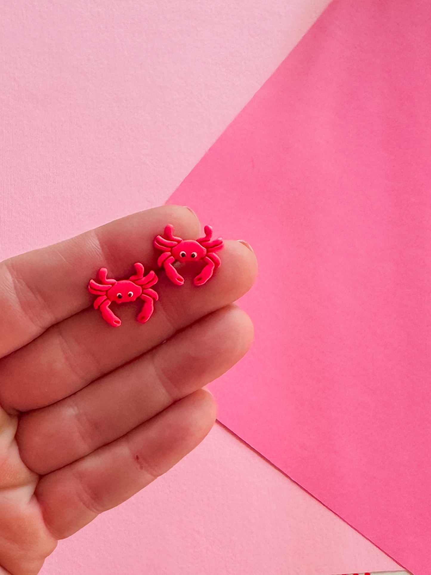 Crab Stud Earrings | Clay Earrings