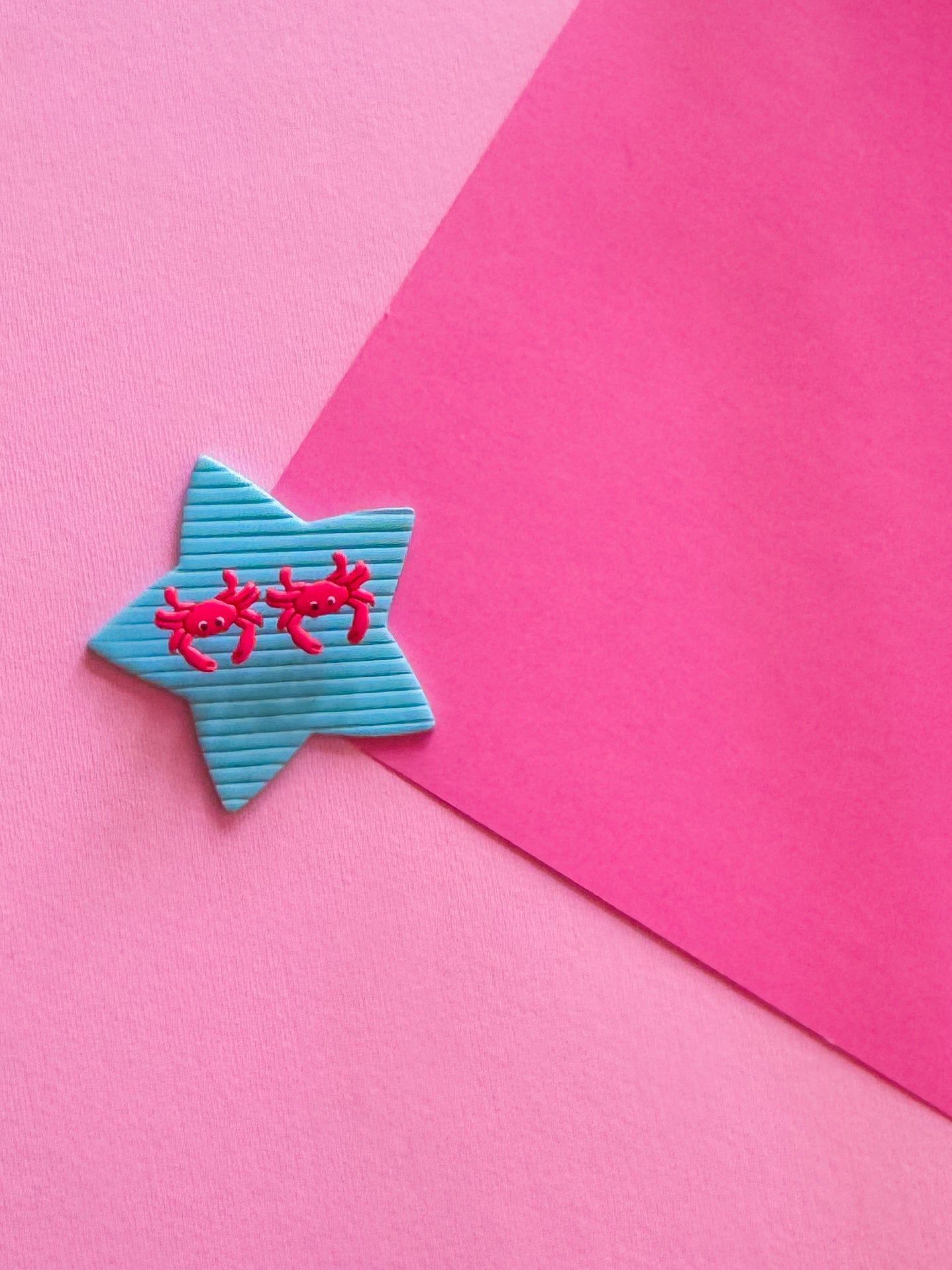 Crab Stud Earrings | Clay Earrings