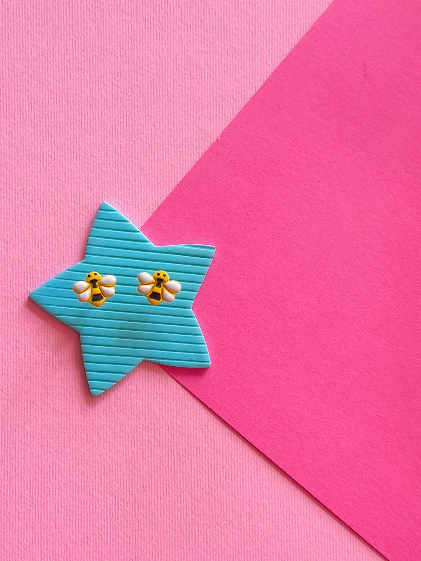 Bumble Bee Stud Earrings | Clay Earrings