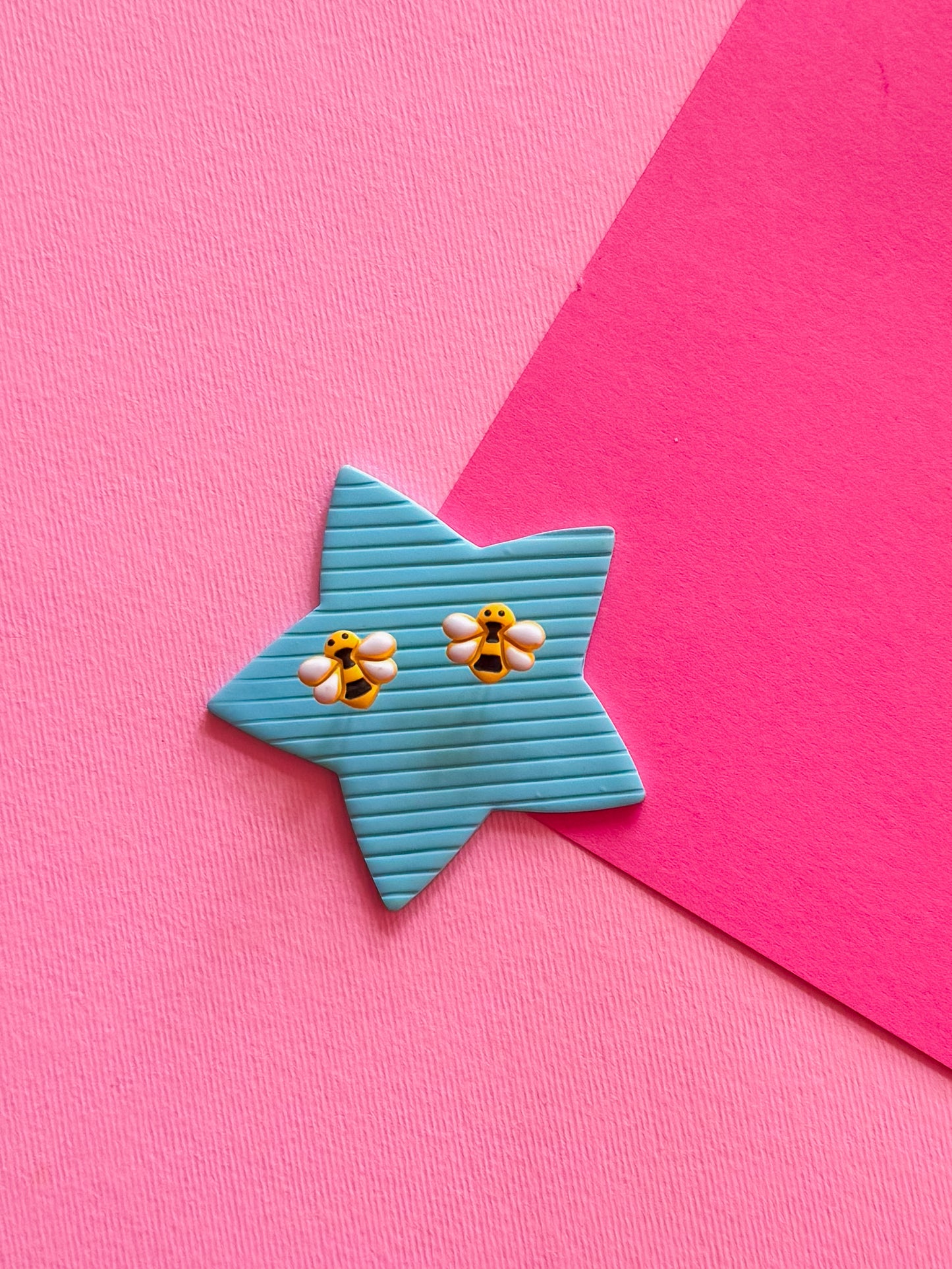Bumble Bee Stud Earrings | Clay Earrings