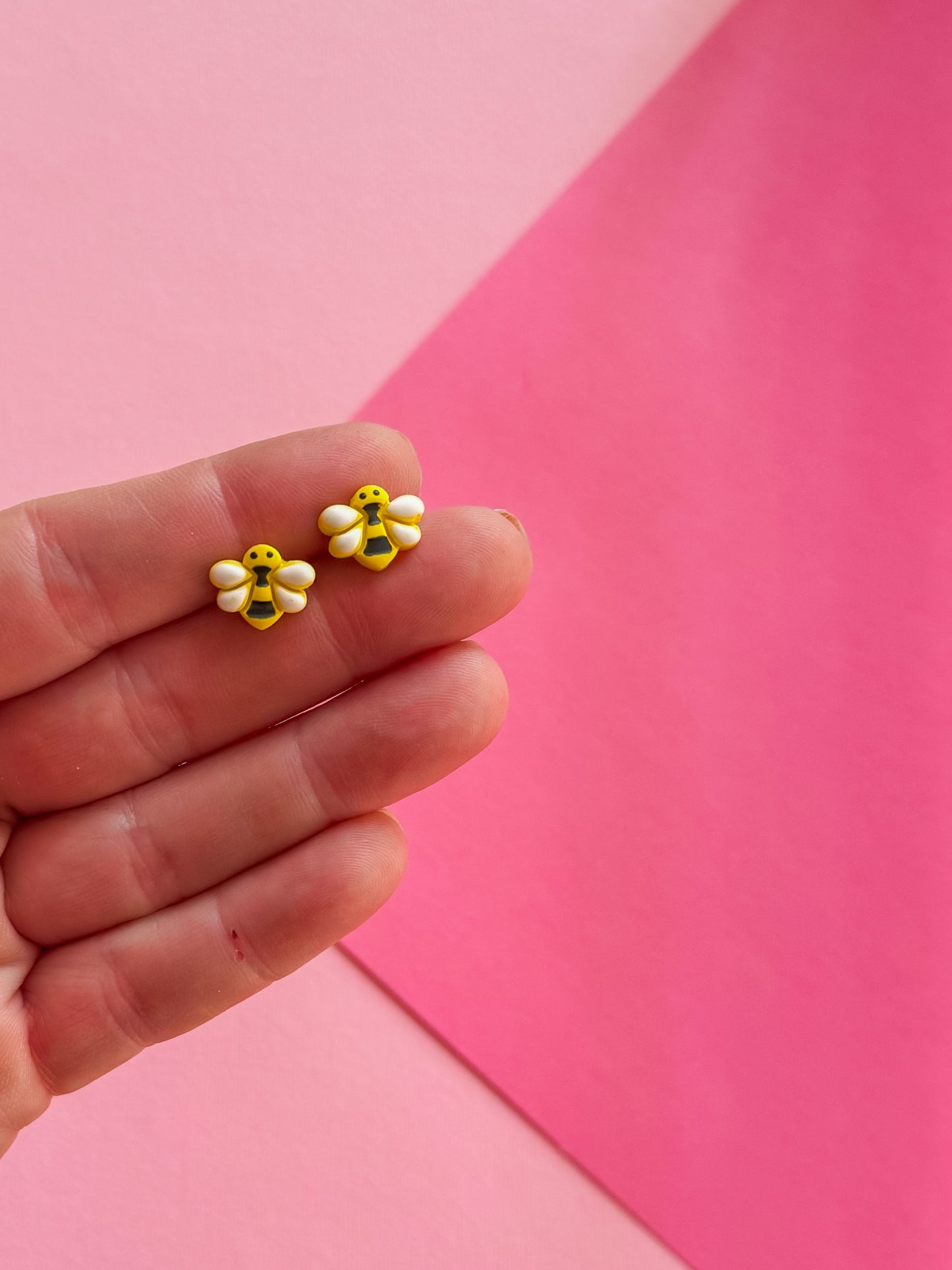 Bumble Bee Stud Earrings | Clay Earrings