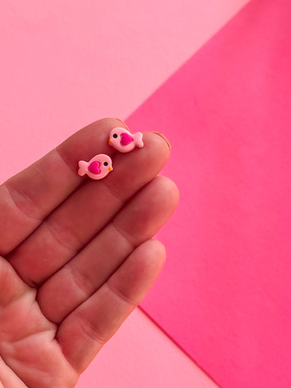 Bird Stud Earrings | Clay Earrings
