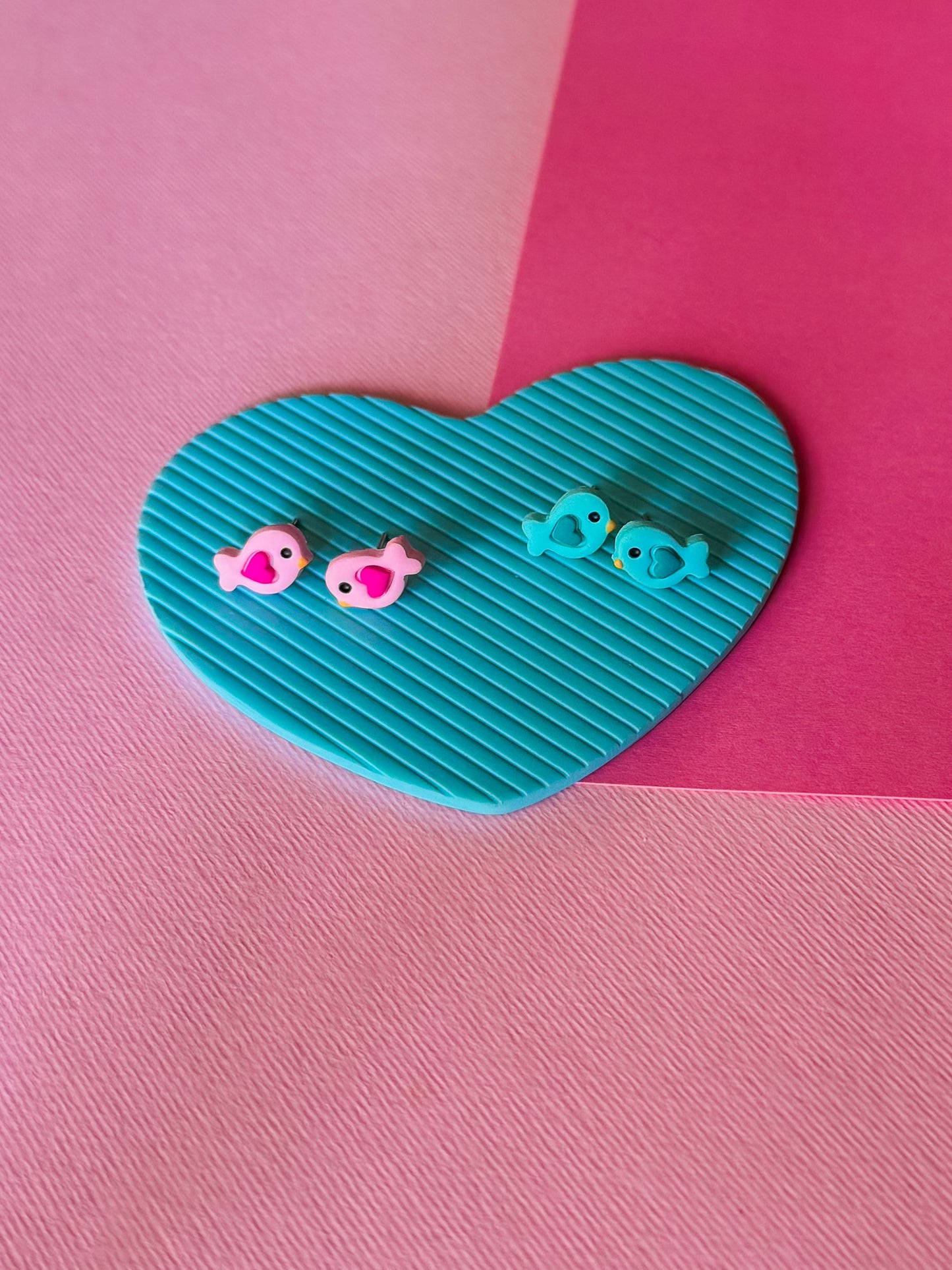 Bird Stud Earrings | Clay Earrings