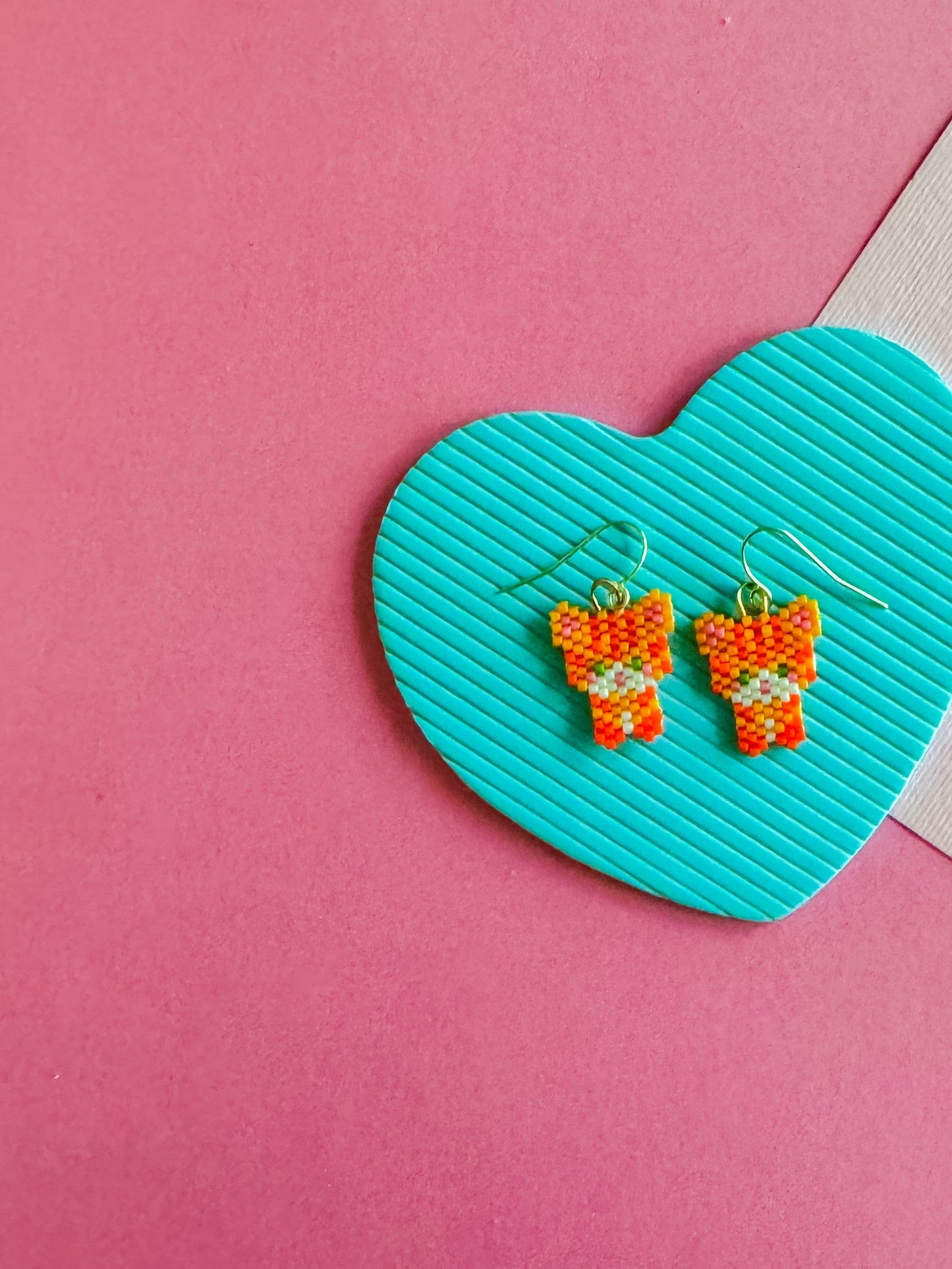 Beaded Cat Earrings | Beaded Earrings