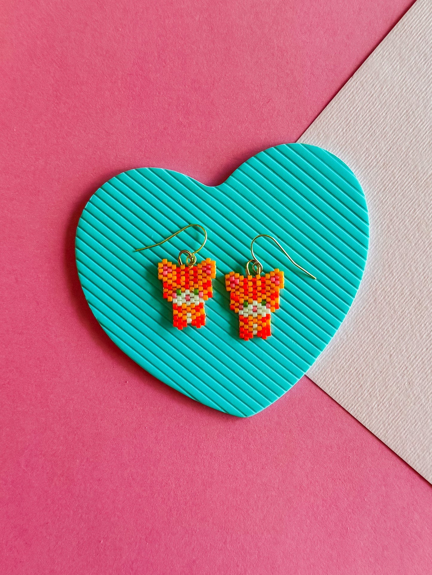 Beaded Cat Earrings | Beaded Earrings