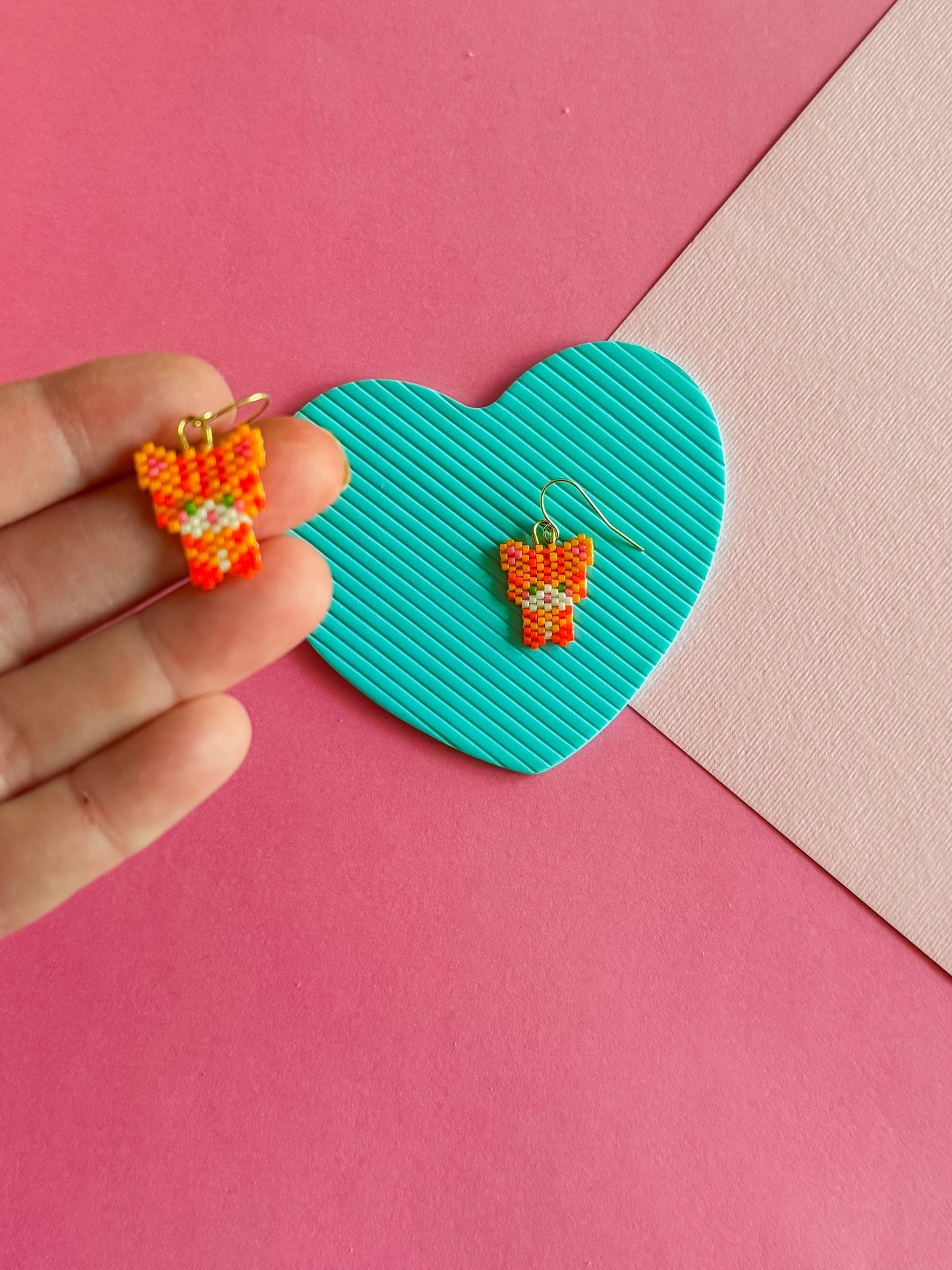 Beaded Cat Earrings | Beaded Earrings