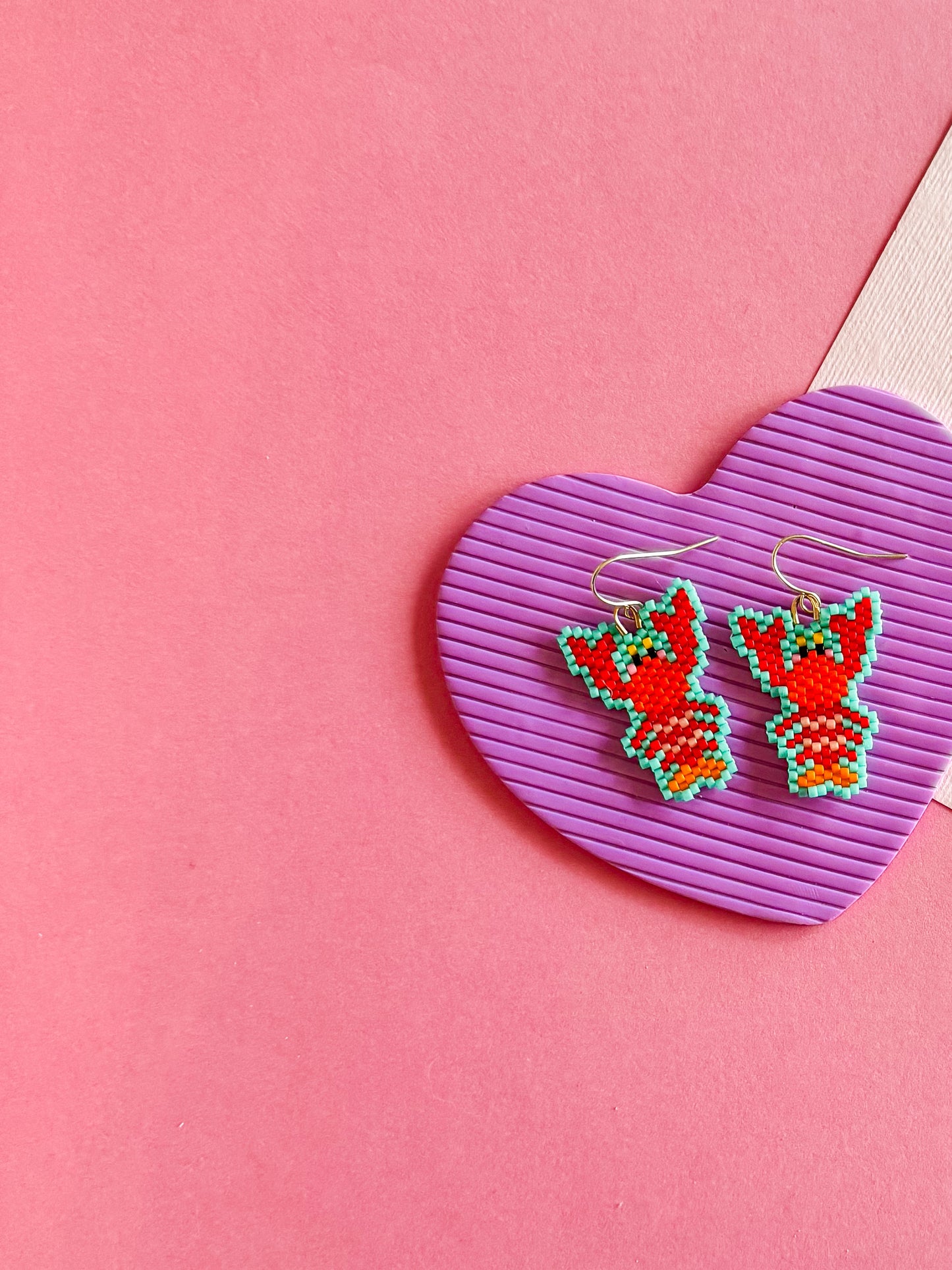 Beaded Lobster Earrings | Beaded Earrings