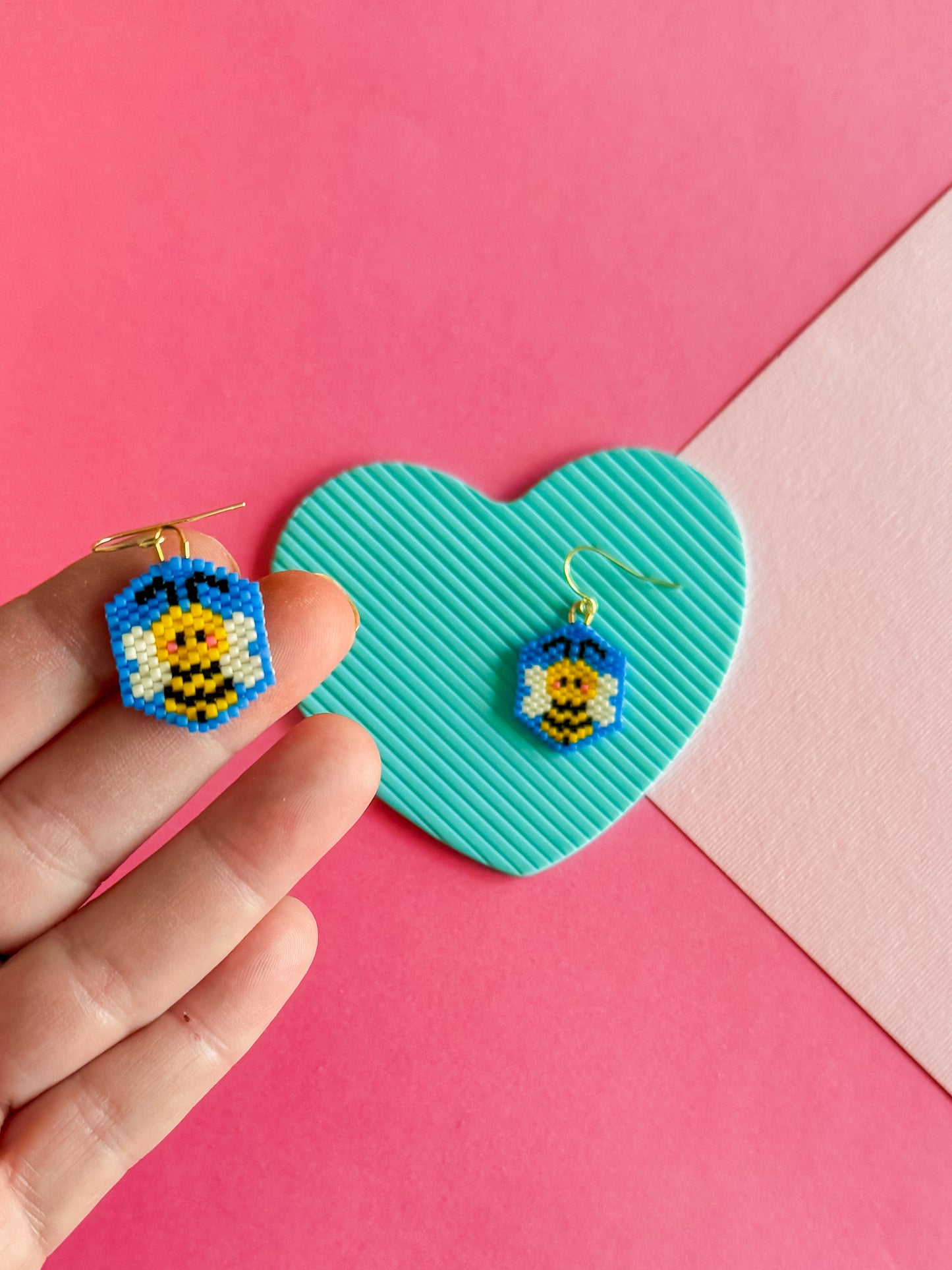 Beaded Bee Earrings | Beaded Earrings