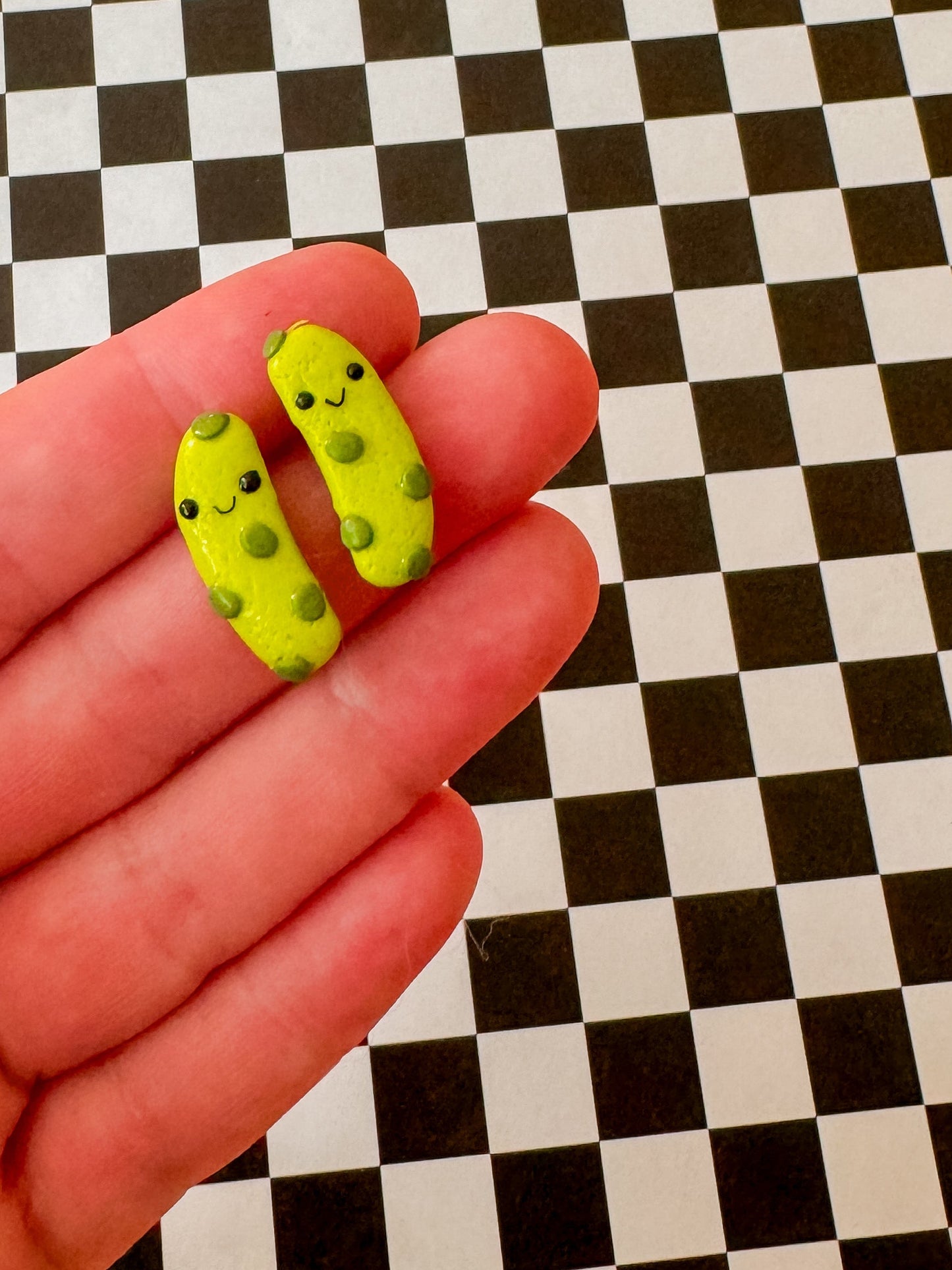 Pickle Studs | Clay Earrings