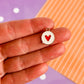 Text Heart Necklace and Earrings