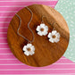Poppy Flower Necklace and Earrings