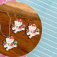 Kitty Rainbow Necklace and Earrings