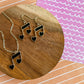 Music Note Necklace and Earrings