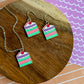 Birthday Cake Necklace and Earrings