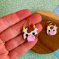Cocoa the Cow Earrings | Clay Earrings