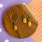 Penelope Pineapple Necklace and Earrings
