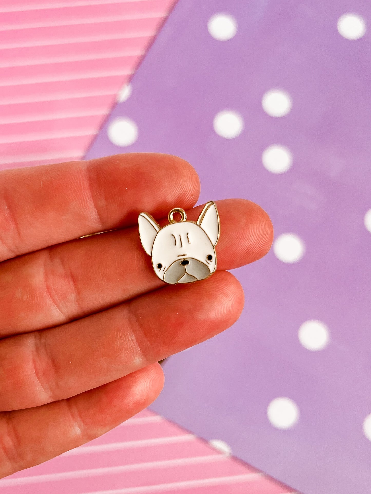 Beatrice the Bulldog Necklace and Earrings